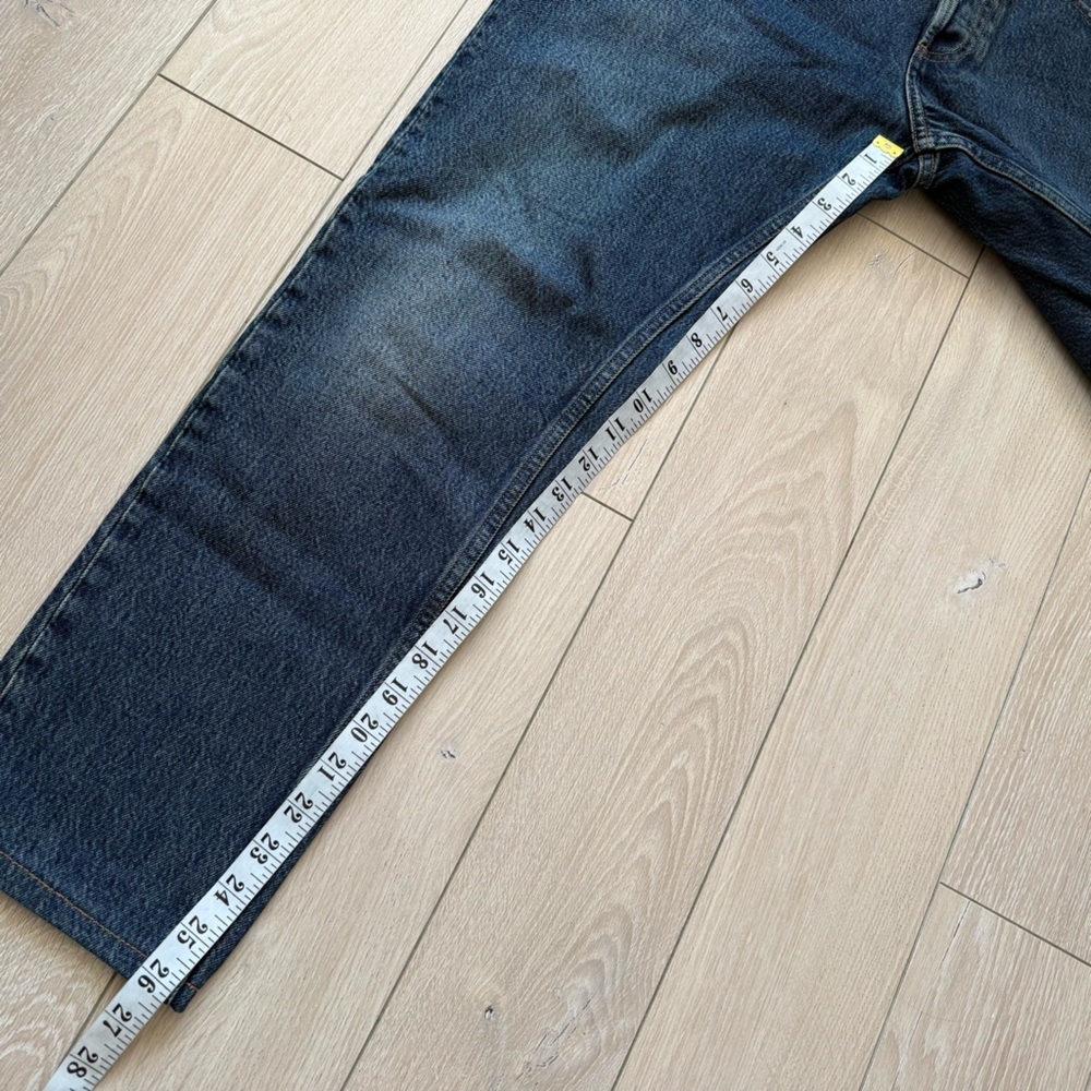 Aime Leon Dore Made in Italy High Rise Dark Blue Relaxed Jeans Women’s Size 30 - Picture 12 of 13